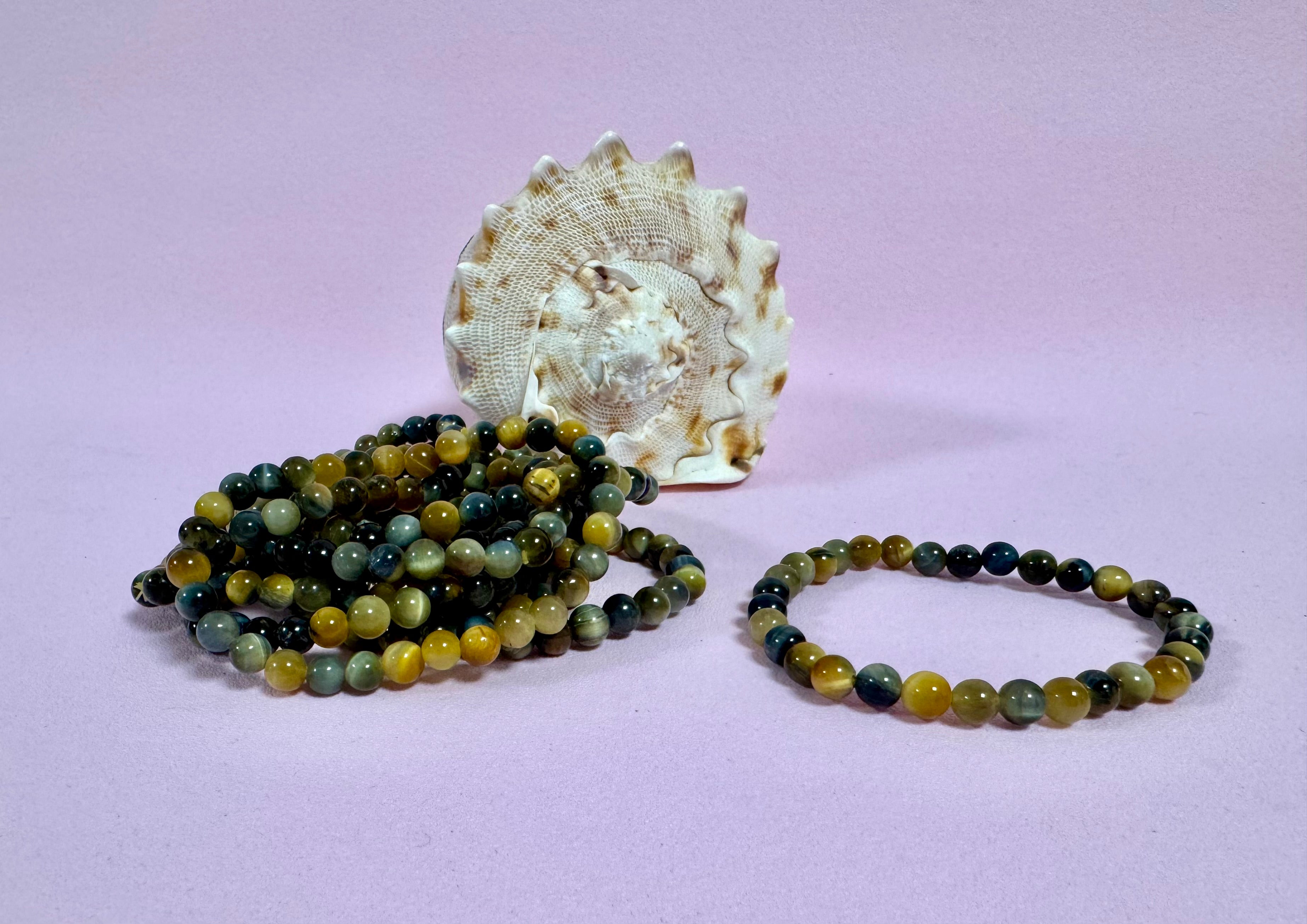 Månesøster Krystaller - Septarie Armbånd - i dyb kontakt med Moderjord, healer ængstelighed, frustration, bekymringer & depression - 6 mm / MÅNESØSTER.DK / MAANESOESTER.DK