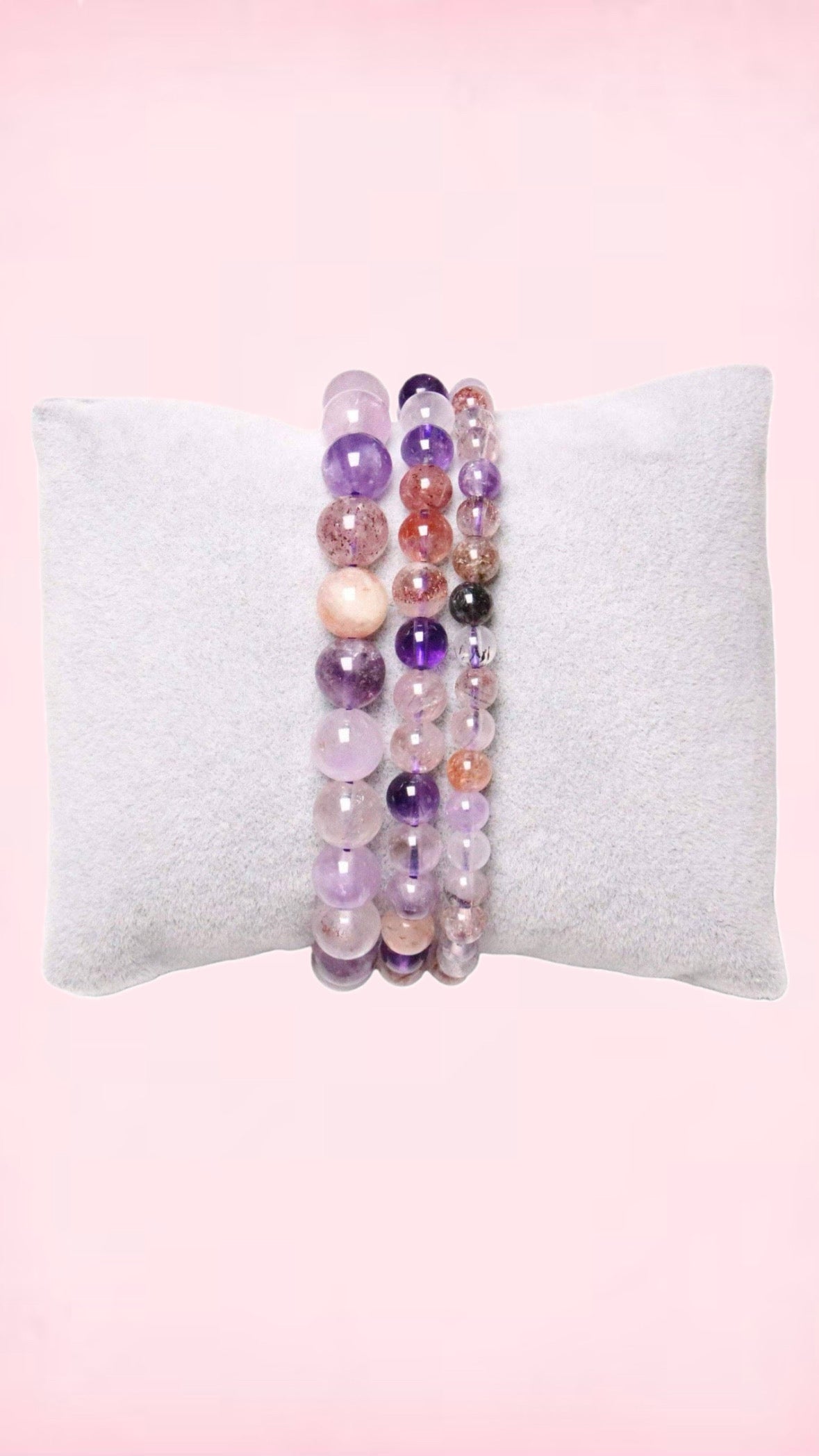 Månesøster Krystaller - Super 7 Melody Rutil Armbånd 𓂀 6mm. / MAANESOESTER.DK / MÅNESØSTER.DK