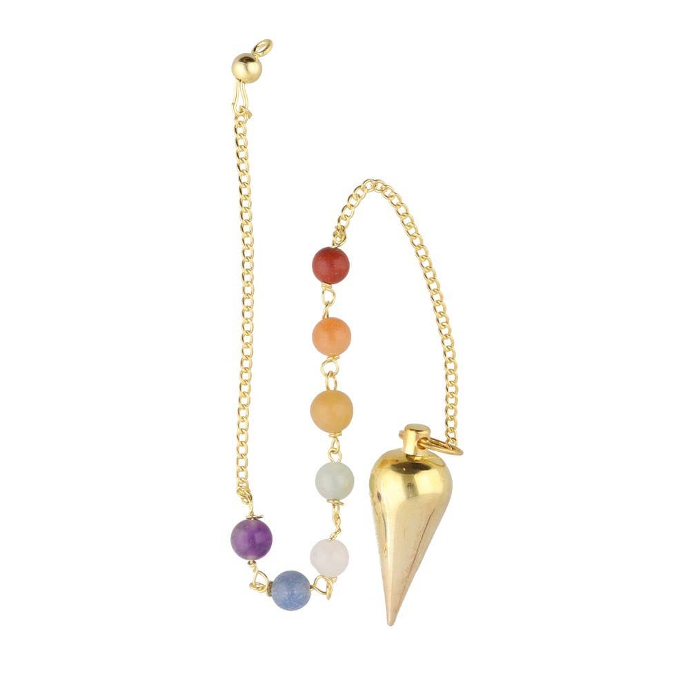 Bronze Kegleformet Pendul med Chakraer