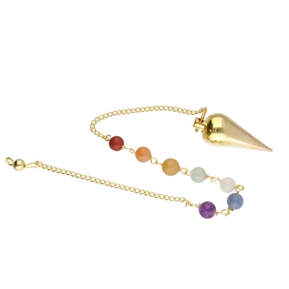 Bronze Kegleformet Pendul med Chakraer