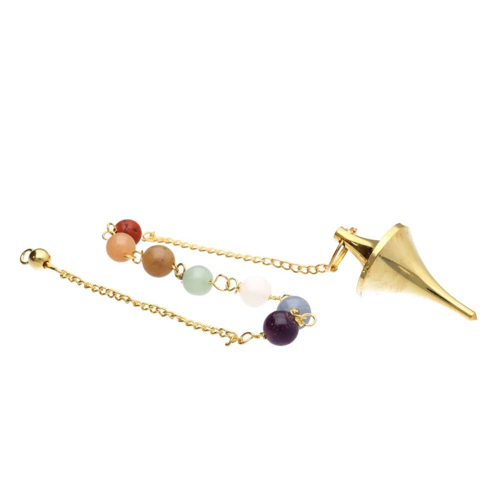 Bronze Kegleformet Pendul med Chakraer