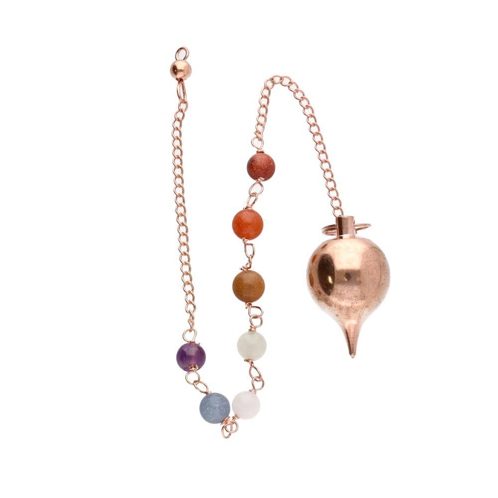 Copper Mermet pendul med chakraer