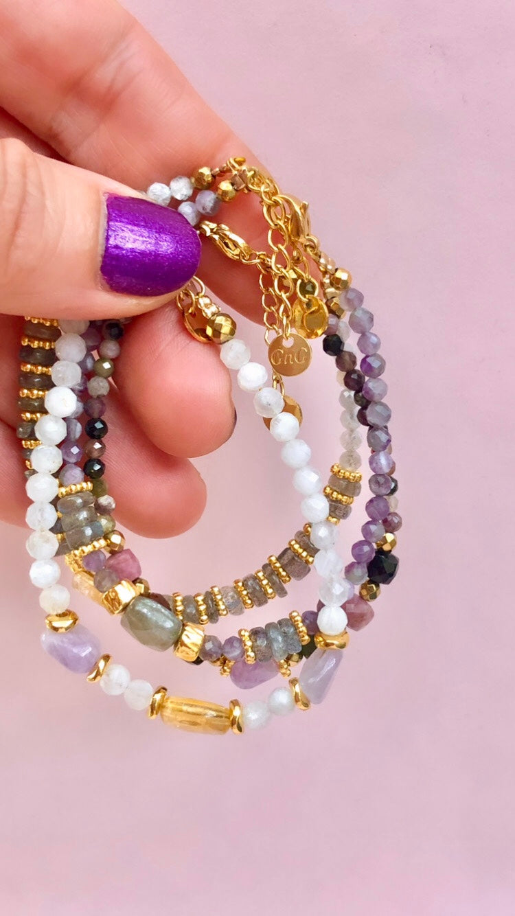 Citrin + Labradorit ARMBÅND ☾