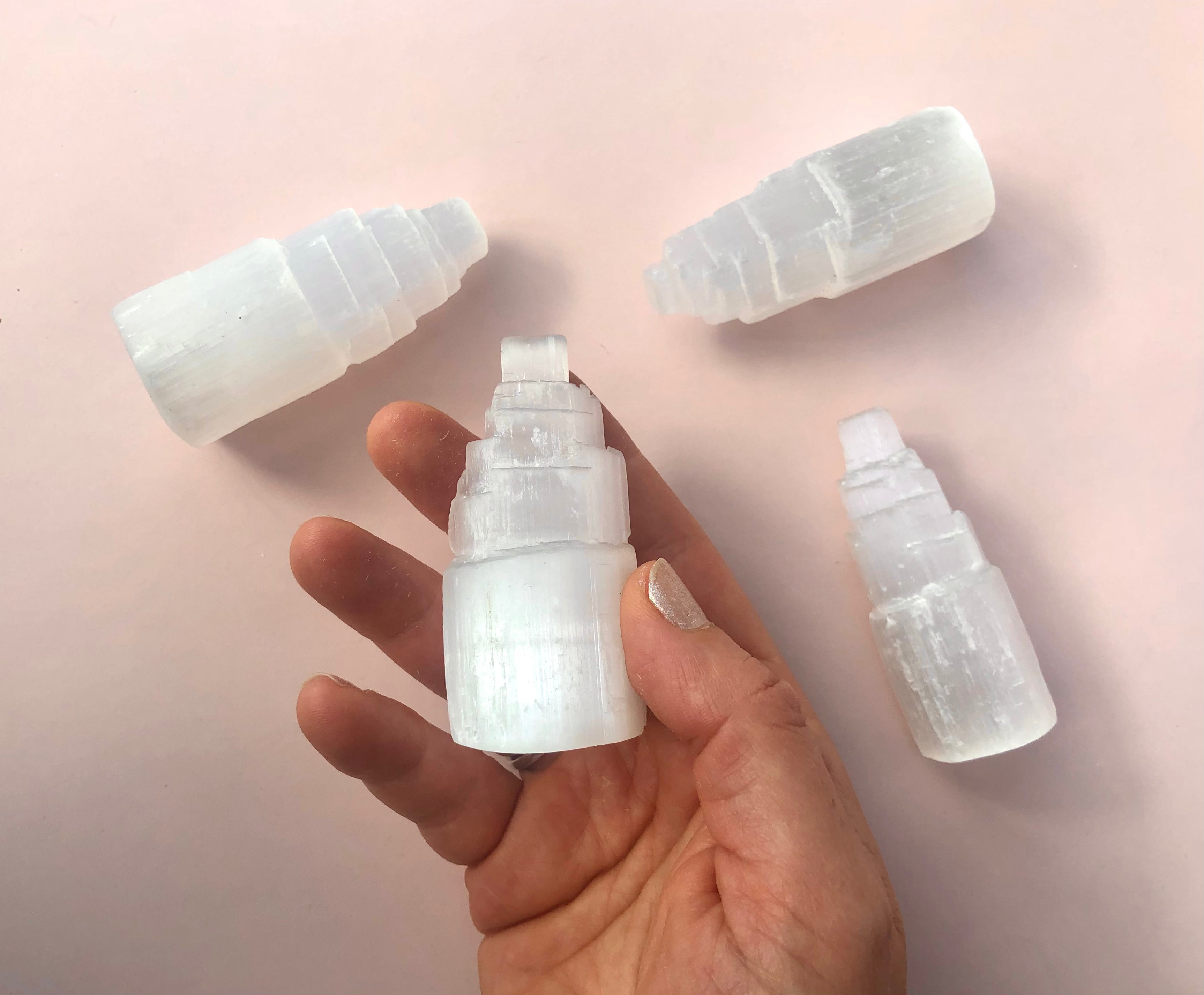 Mini Selenit Bjerg Månesøster Krystaller / MAANESOESTER.DK / MÅNESØSTER.DK