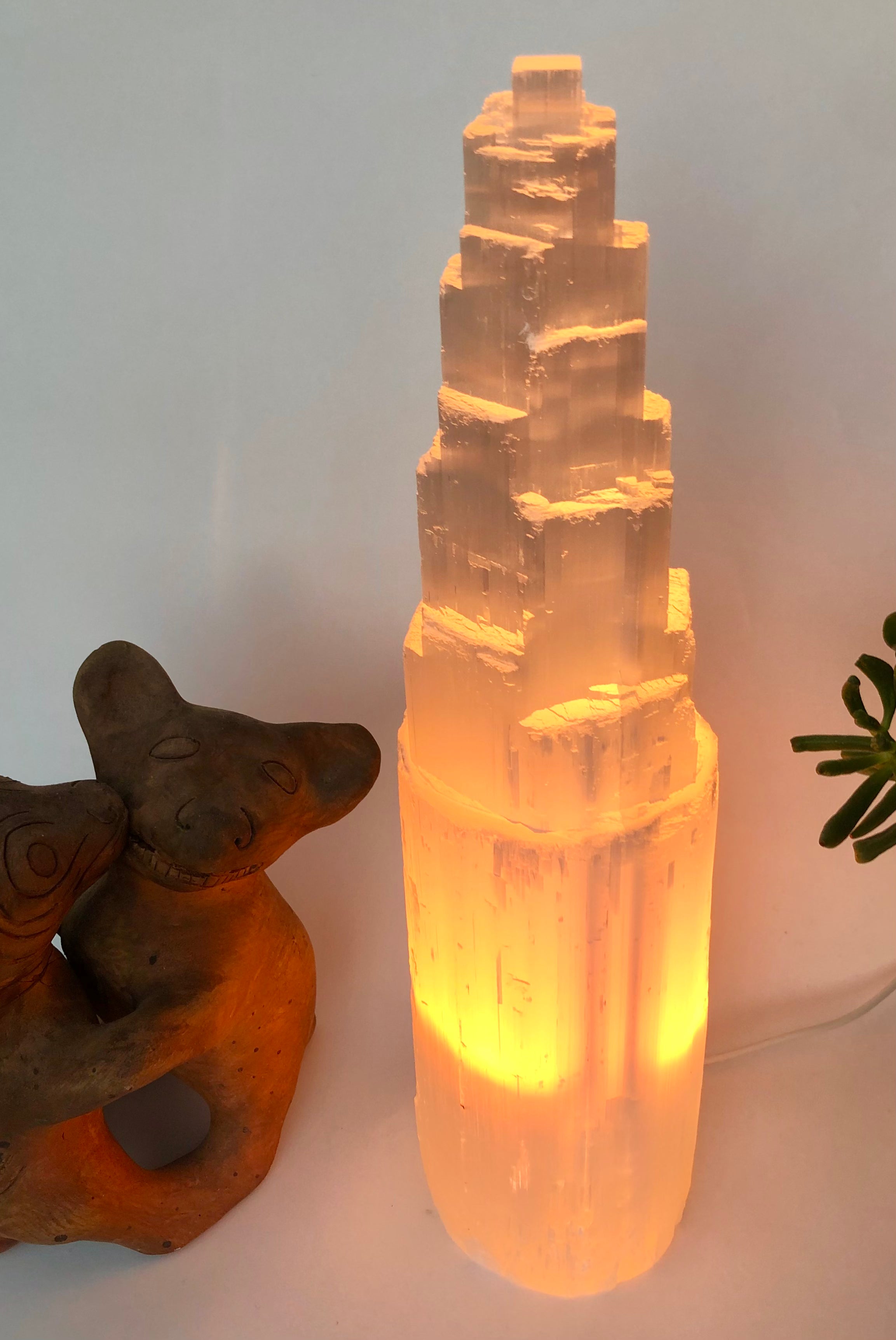 Stor Smuk Dobbeltspids Selenit Selanit Lampe Lamper Månesøster Krystaller Månesøsteren Månesøstrene Månesøstre