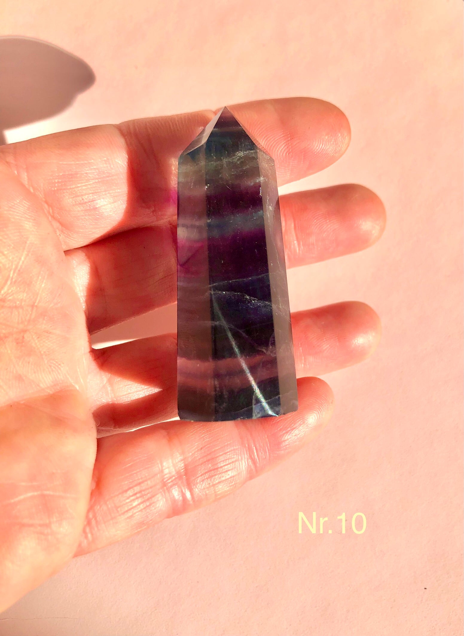 Regnbue Fluorit Tårn ☾ Koncentration, Grounding & Balance ☾ Nr. 6 - 10