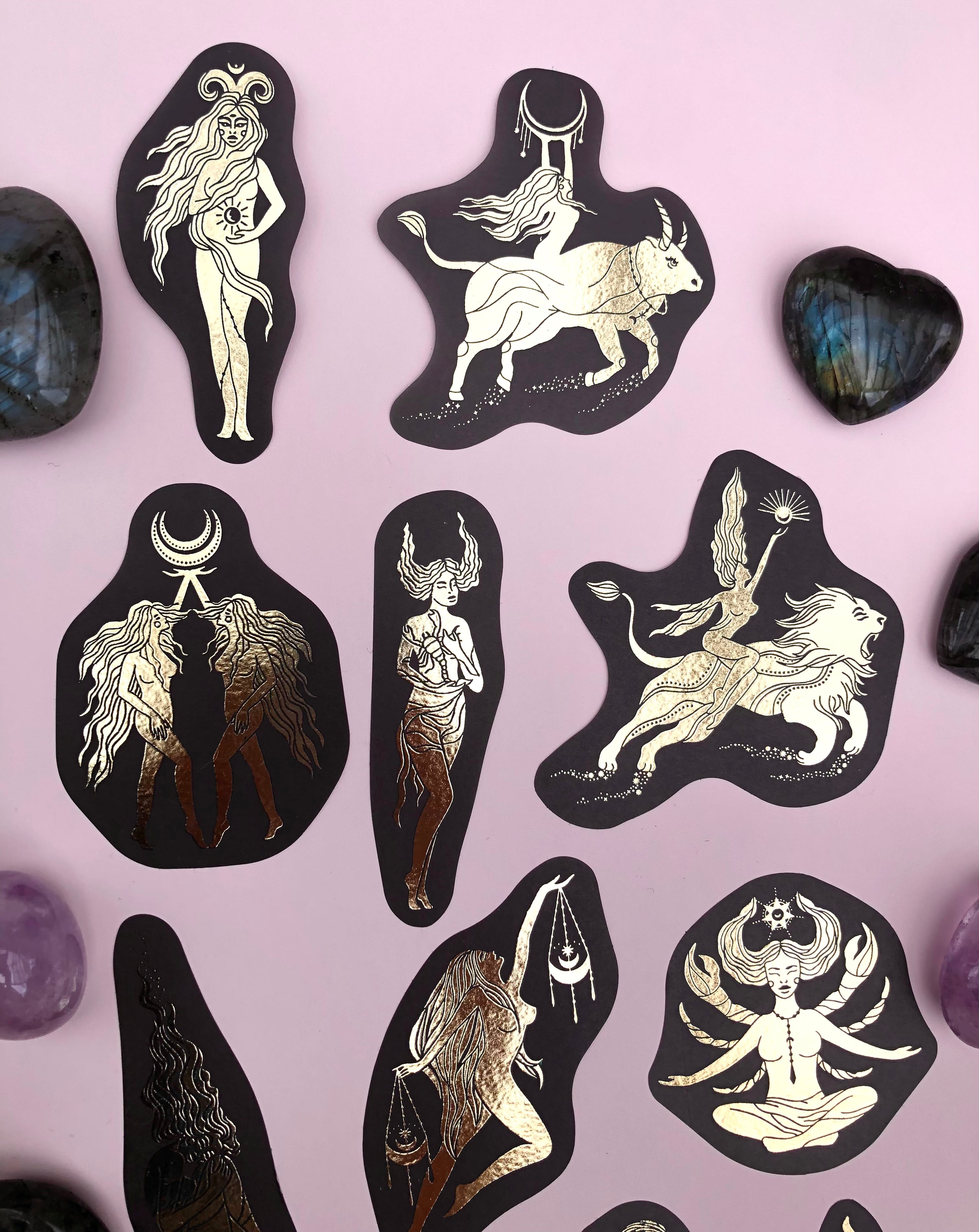 Stjernetegns Stjernetegn Klistermærker Klister Mærker Stickers Sticker Månesøster Krystaller Månesøsteren Månesøstrene Månesøsters