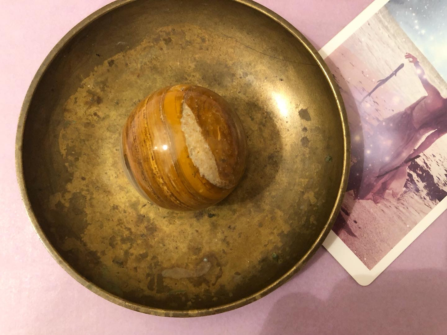 Stribet Onyks Onyx Pakistan Kugle Månesøster Krystaller Maanesoester Maanesoester.dk
