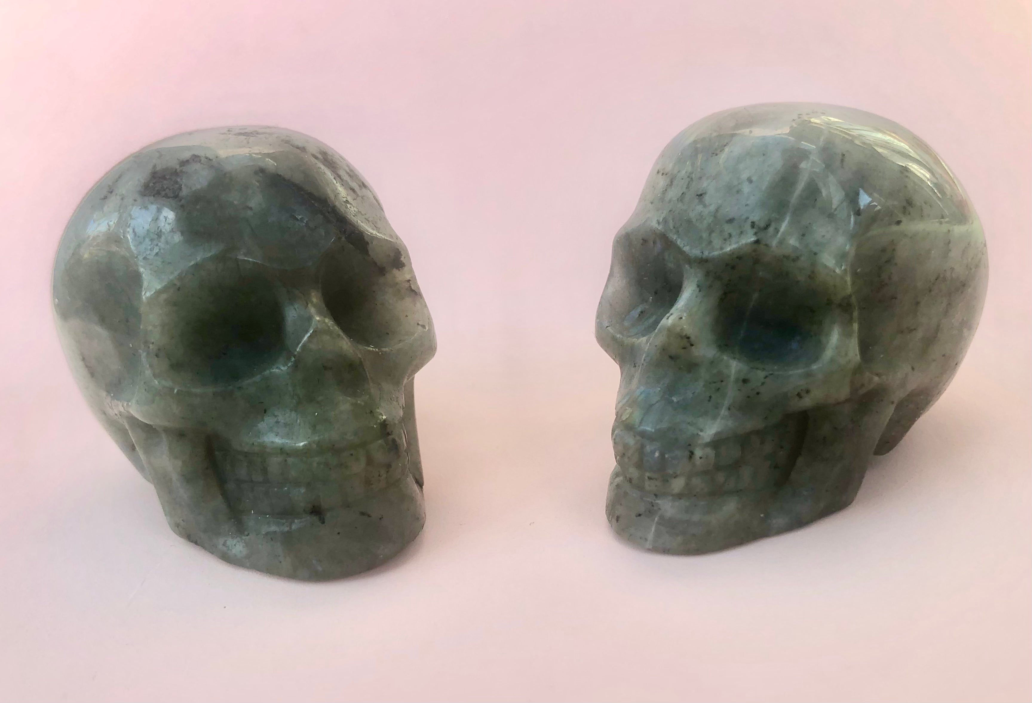 Månesøster Krystaller Labradorit Kranie / Skull