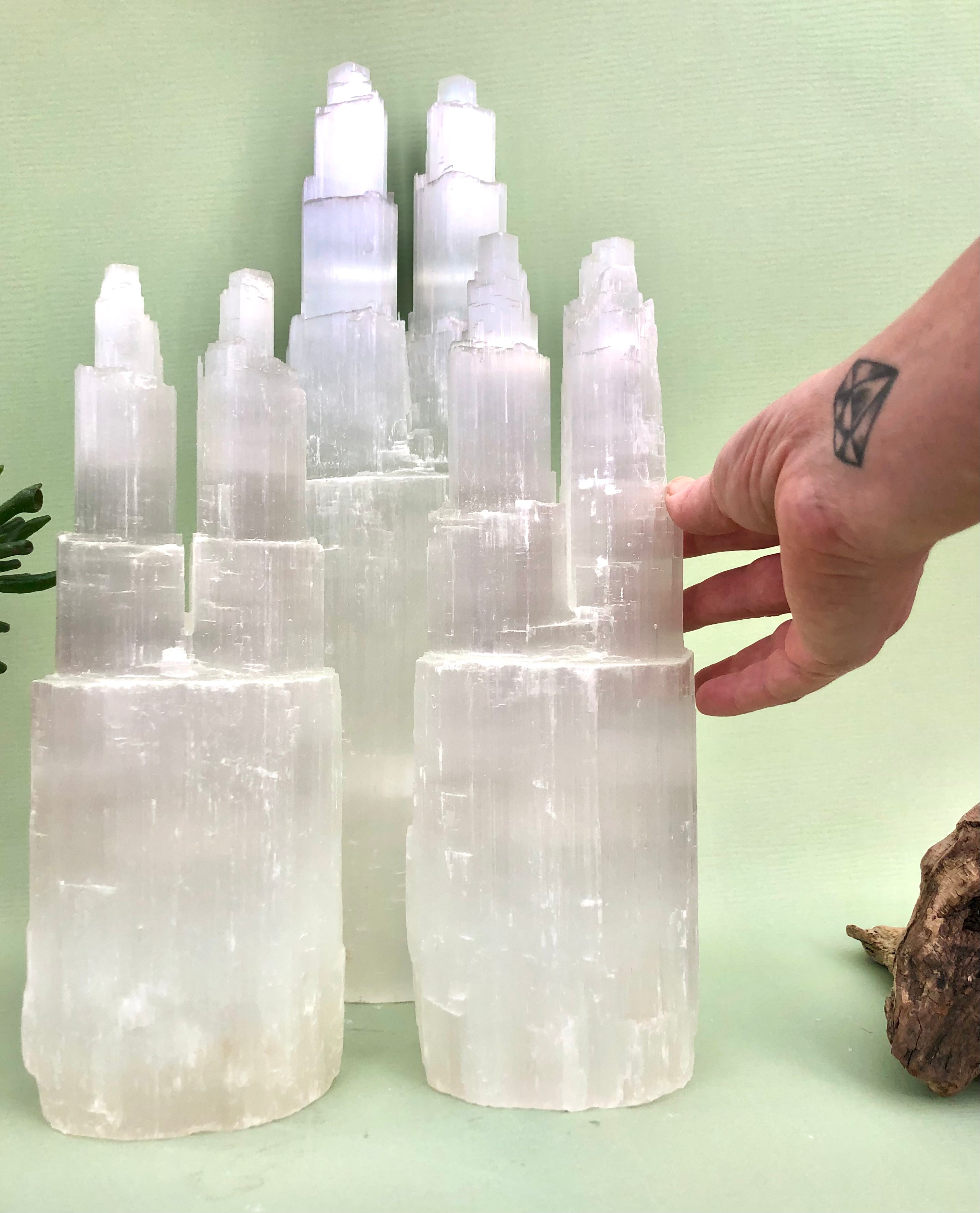 Stor Smuk Dobbeltspids Selenit Selanit Lampe Lamper Månesøster Krystaller Månesøsteren Månesøstrene Månesøstre / MÅNESØSTER.DK / MAANESOESTER.DK