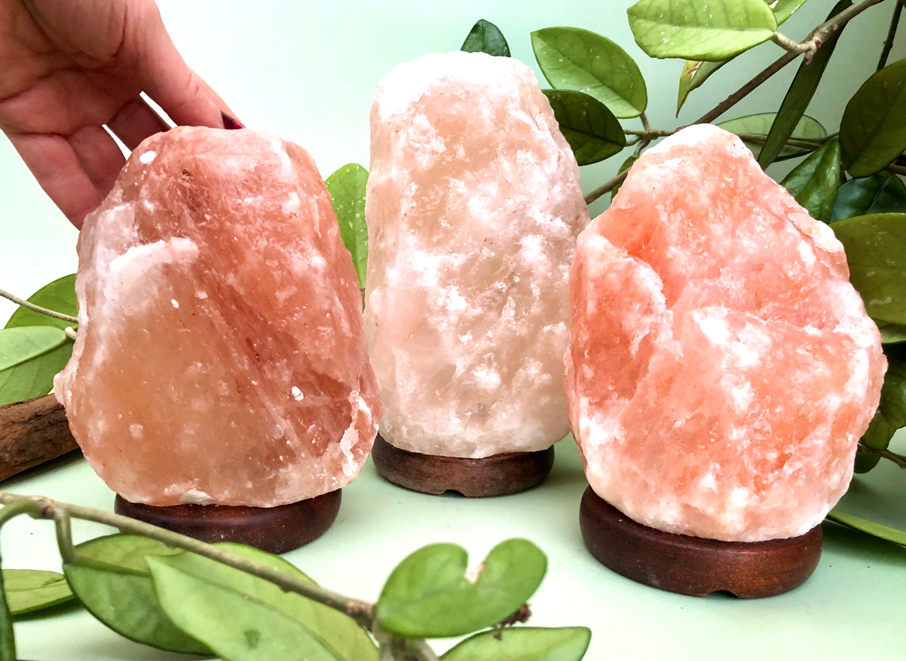 Himalaya Salt Sten Saltsten Lampe Saltlampe Månesøster Krystaller Månesøstre Månesøstrene Månesten Lysterapi Lys Terapi affugter rummet