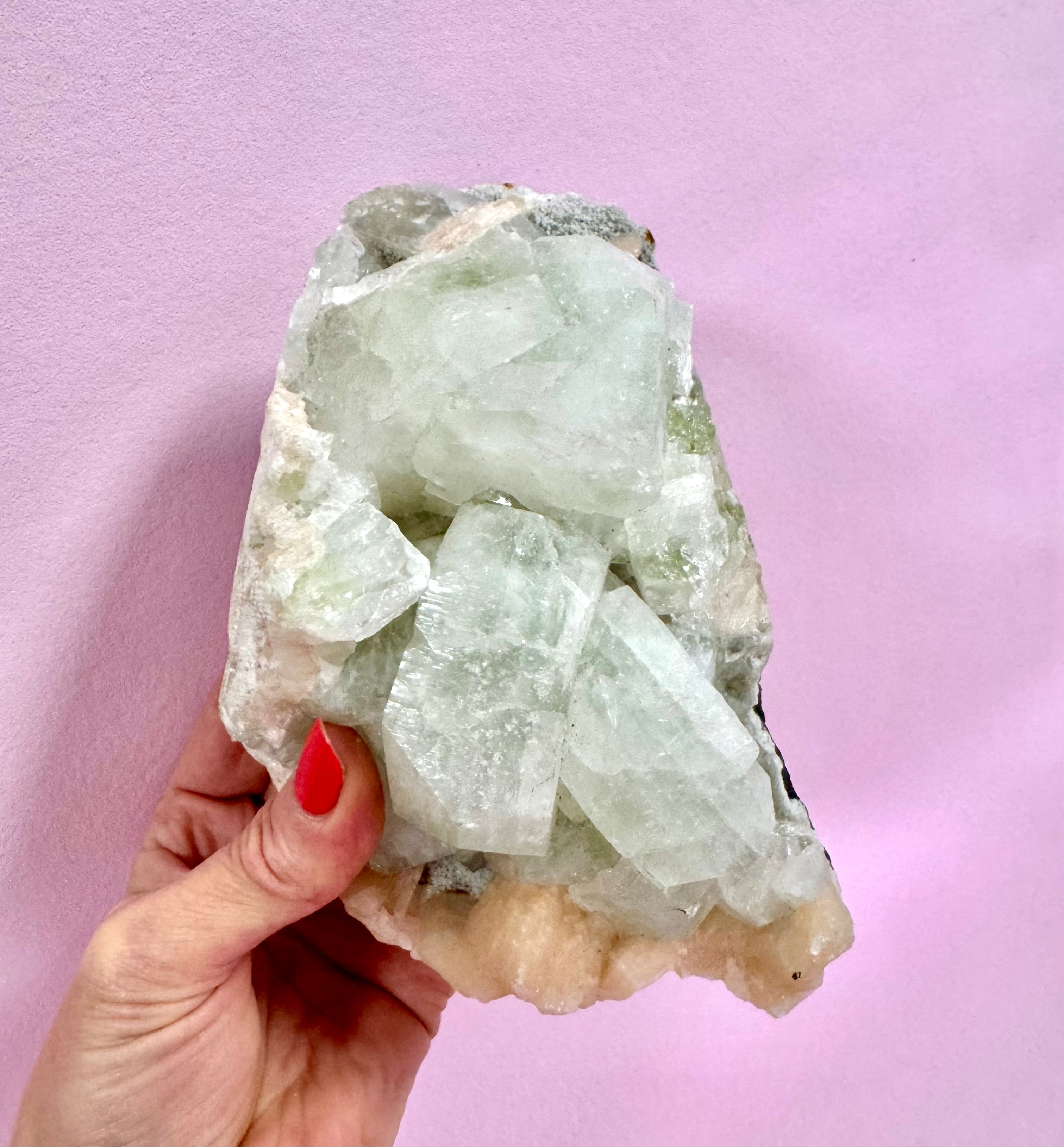 Apophyllit klynge – Zeolit ☾ nr. 333 - 1,1 kg