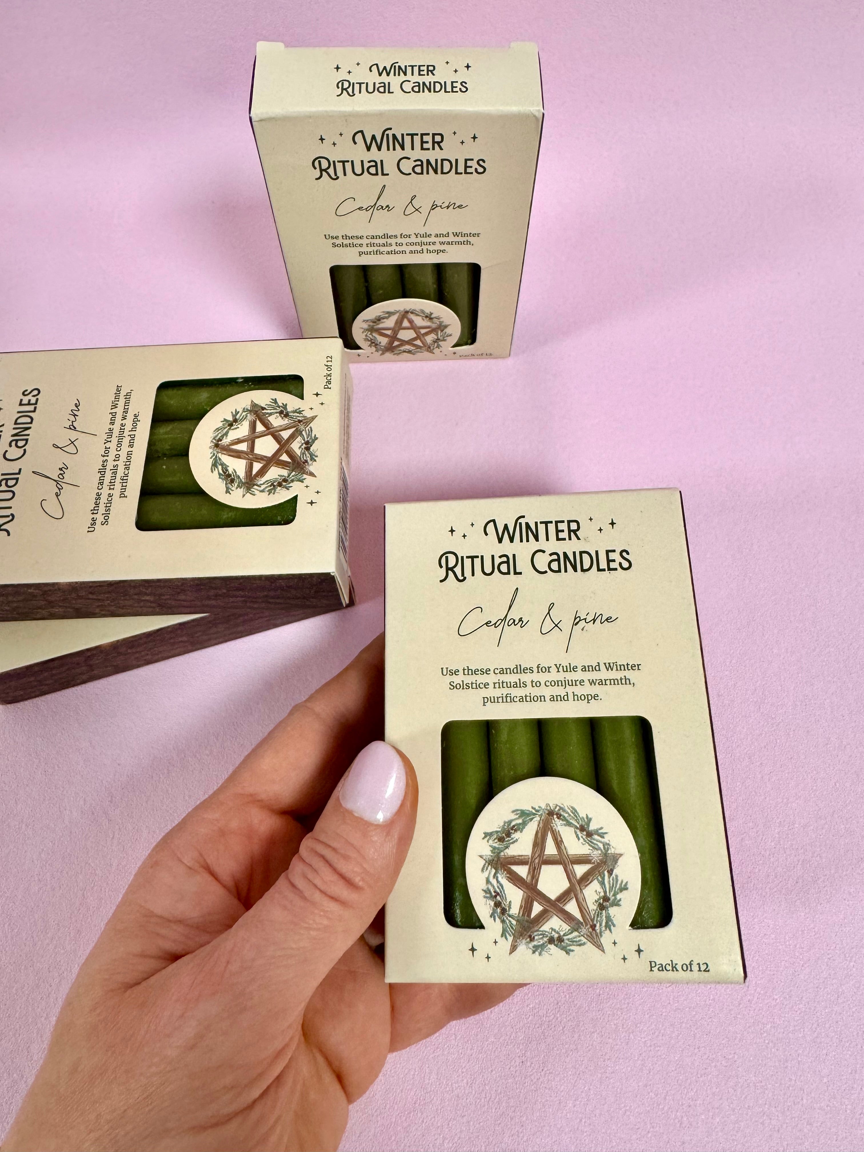 CEDAR & PINE WINTER RITUAL SPELL CANDLES ☾ duft lys ☾