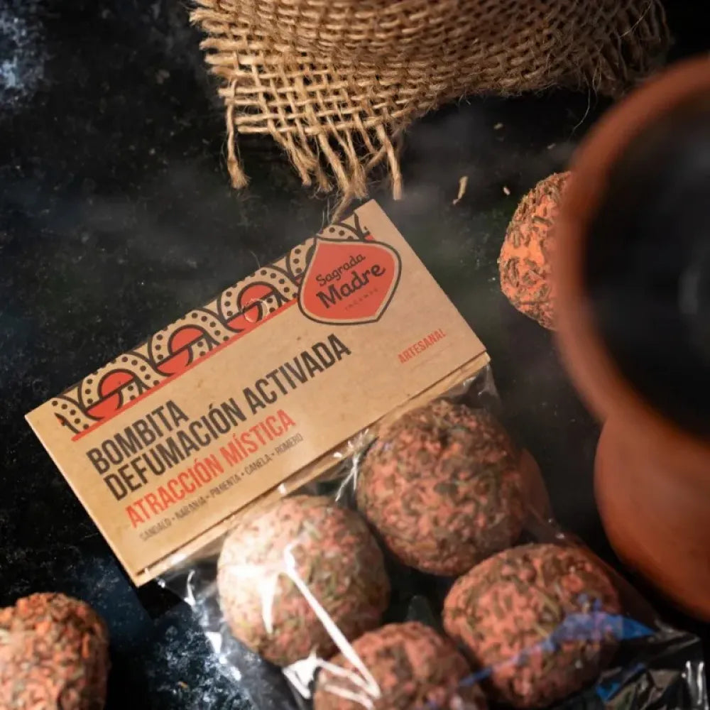 Bombita Mystical Attraction - pose med 4 røgelses urtebolde fra sagrada madre