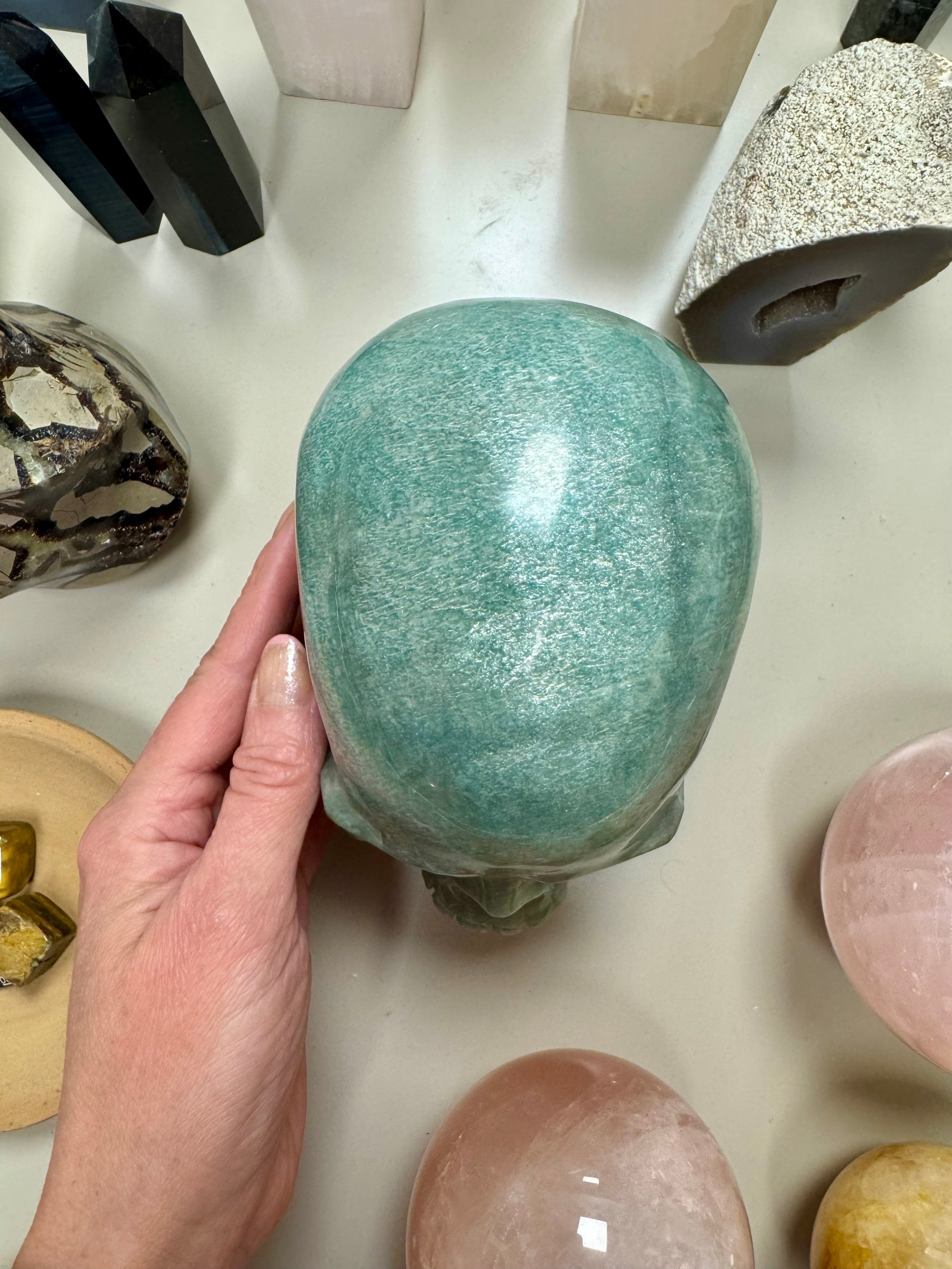 XXL kranie i Amazonit – 2560 gram