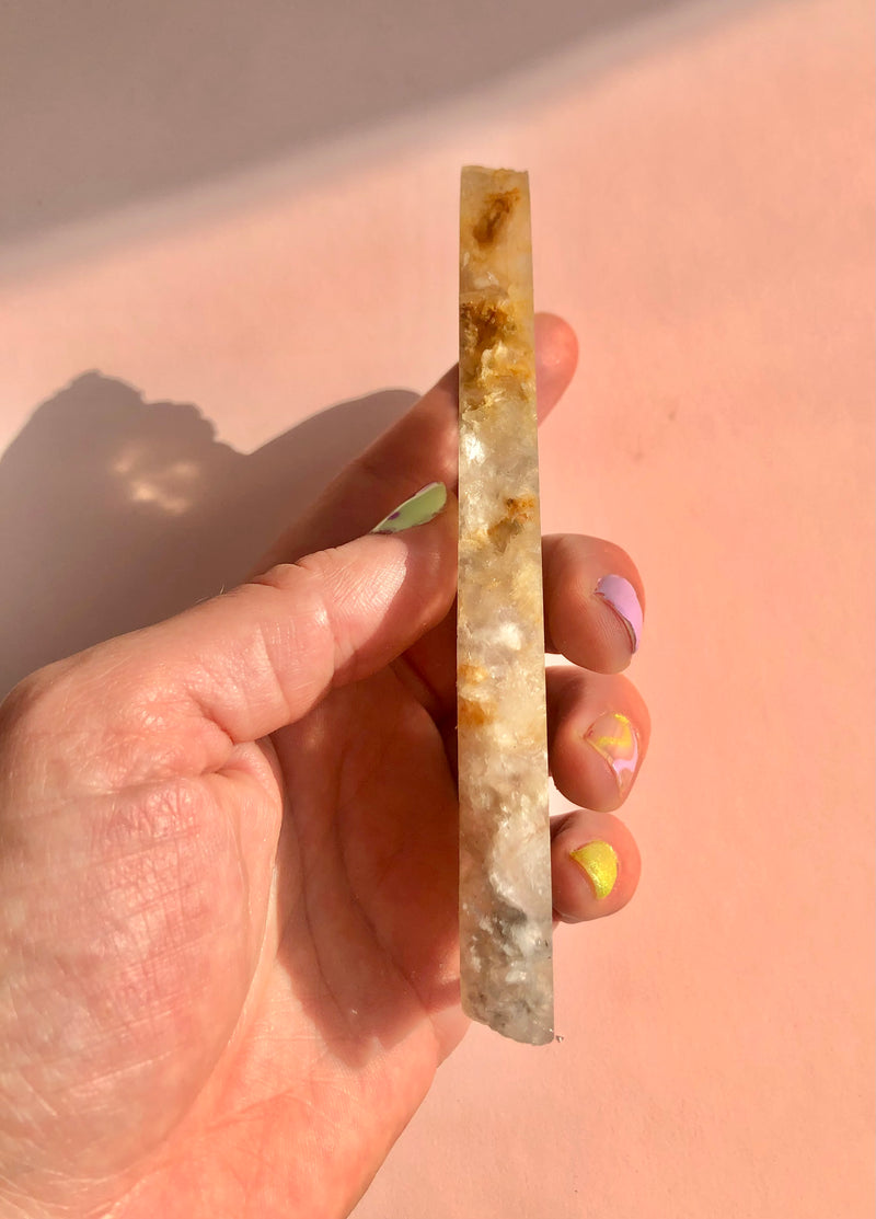 Fluorit med Pyrit ☾ Koncentration, Grounding & Balance ☾ FRUGTBARHED, VELSTAND & SUCCES ☾ Nr.A