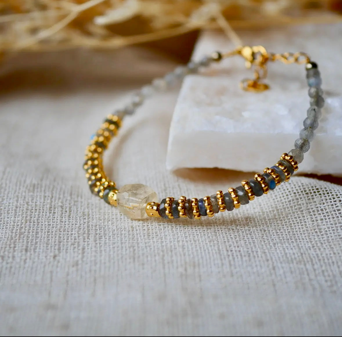 Citrin + Labradorit ARMBÅND ☾
