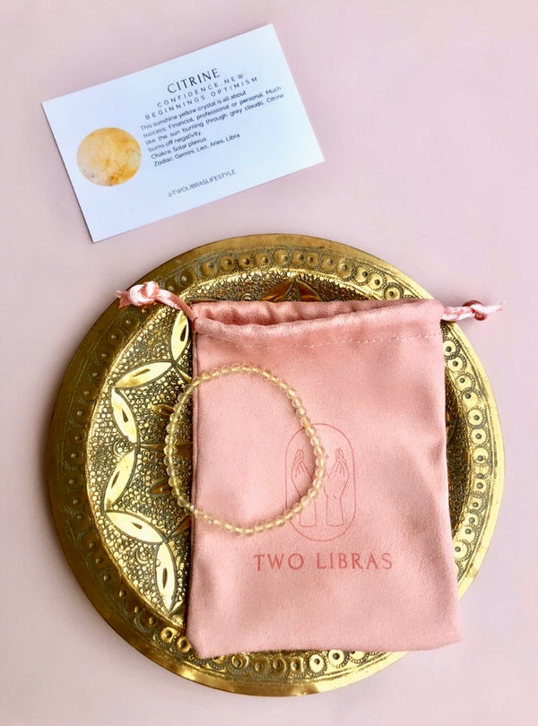 ☾ Facetteret citrin Armbånd fra “two Libras” ☾