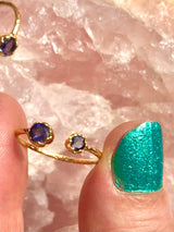 ☾ Blå Lolit Ring ☽ Justerbar 𓂀 Find din sande vej, Kontakt til dit højere selv, transformation & eventyr 𓂀