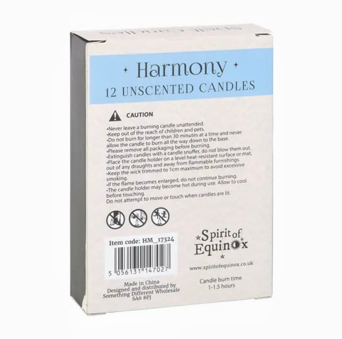 Månesøster Krystaller - Stearinlys - LyseBlå ☾ Harmony SPELL CANDLES ☾ For Harmoni