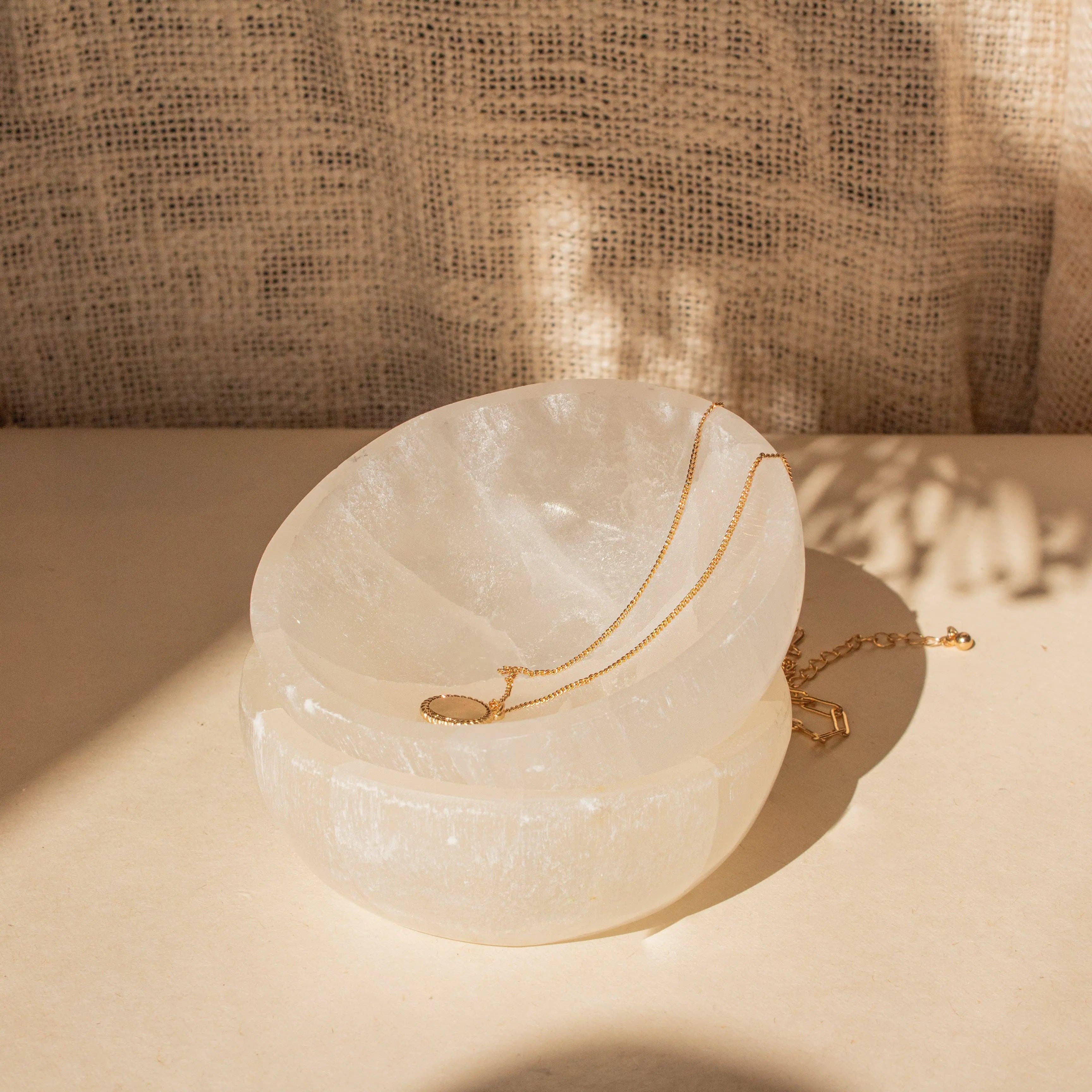 Selenit Skål - 8 cm.