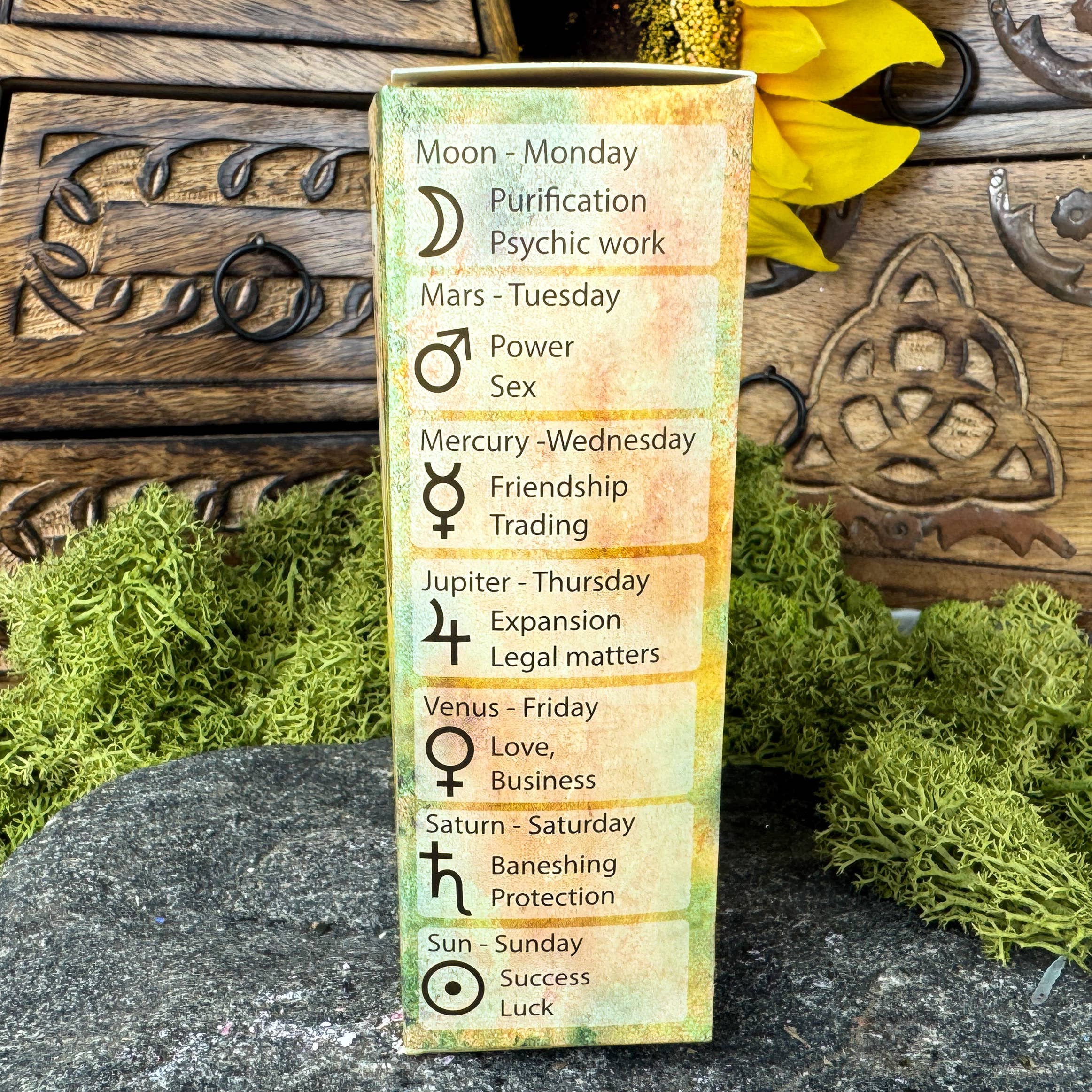 Spell Candles - Lys Blå - Healing & Peace - Fra Kani Natur Apotek i Sverige