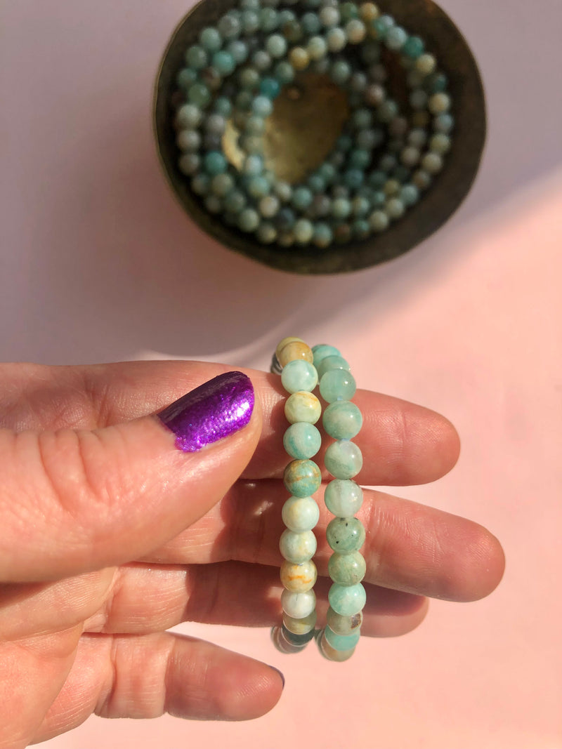 Amazonit Armbånd ☾ (6mm)