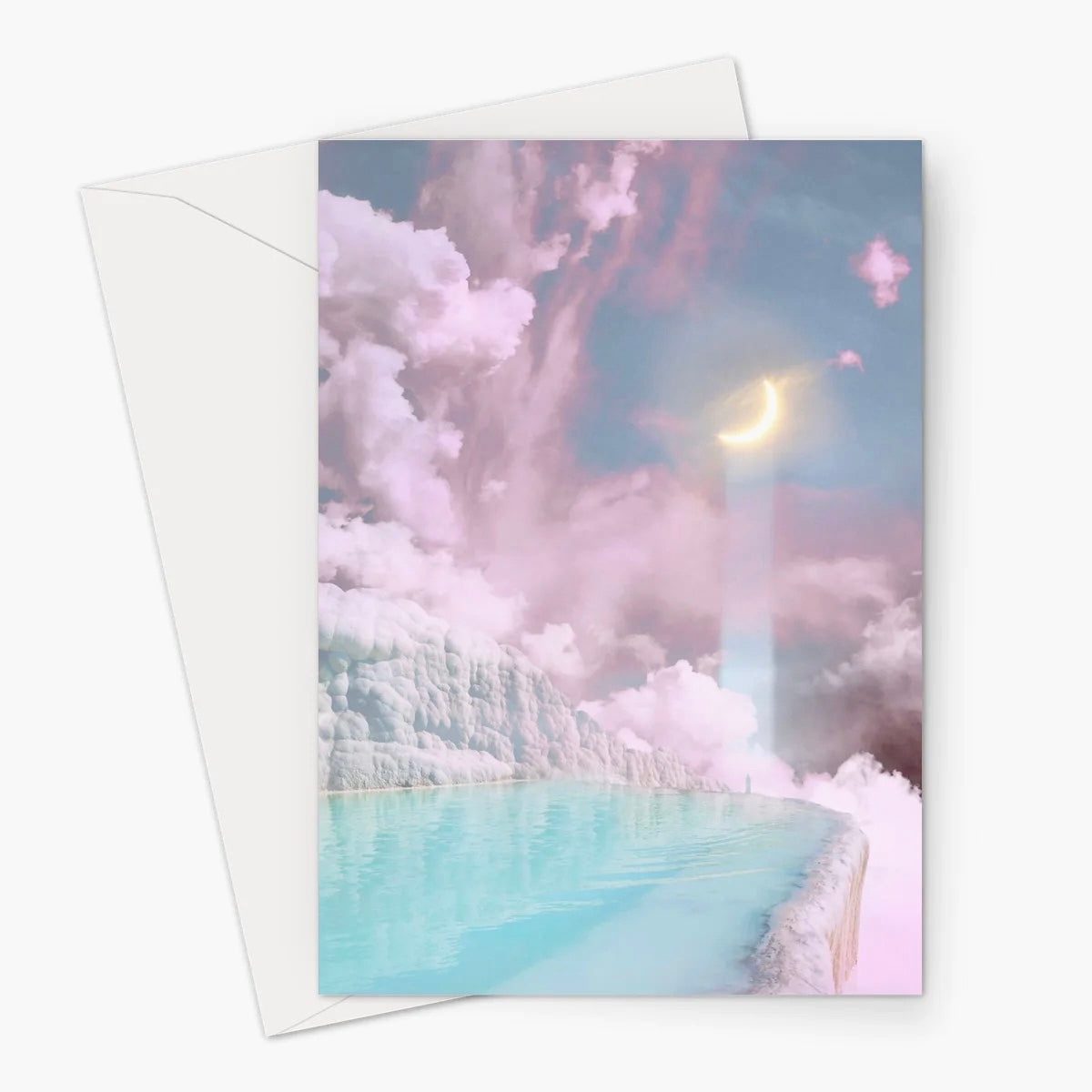 Månesøster Krystaller Moonbeam Greeting Card by Danielle Noel ( A5 lykønsknings kort )