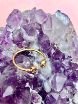 ☾ Ametyst Ring ☽ Justerbar 𓂀 RO, HEALING & SELVKÆRLIGHED ☾