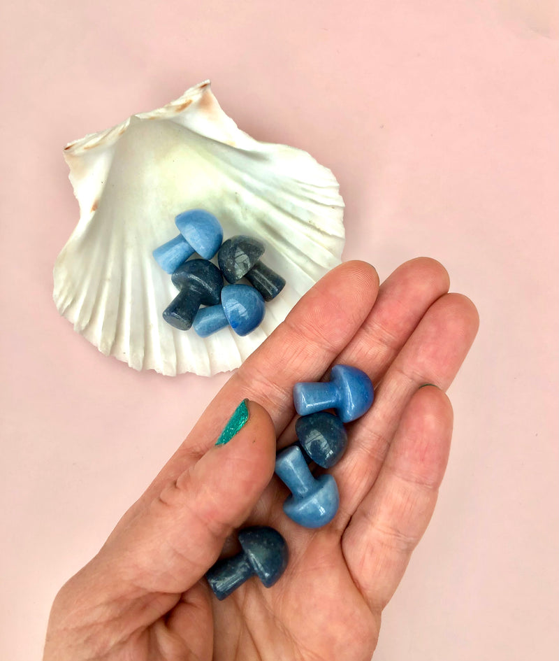 Blå Aventurin svamp ☾ 2 cm