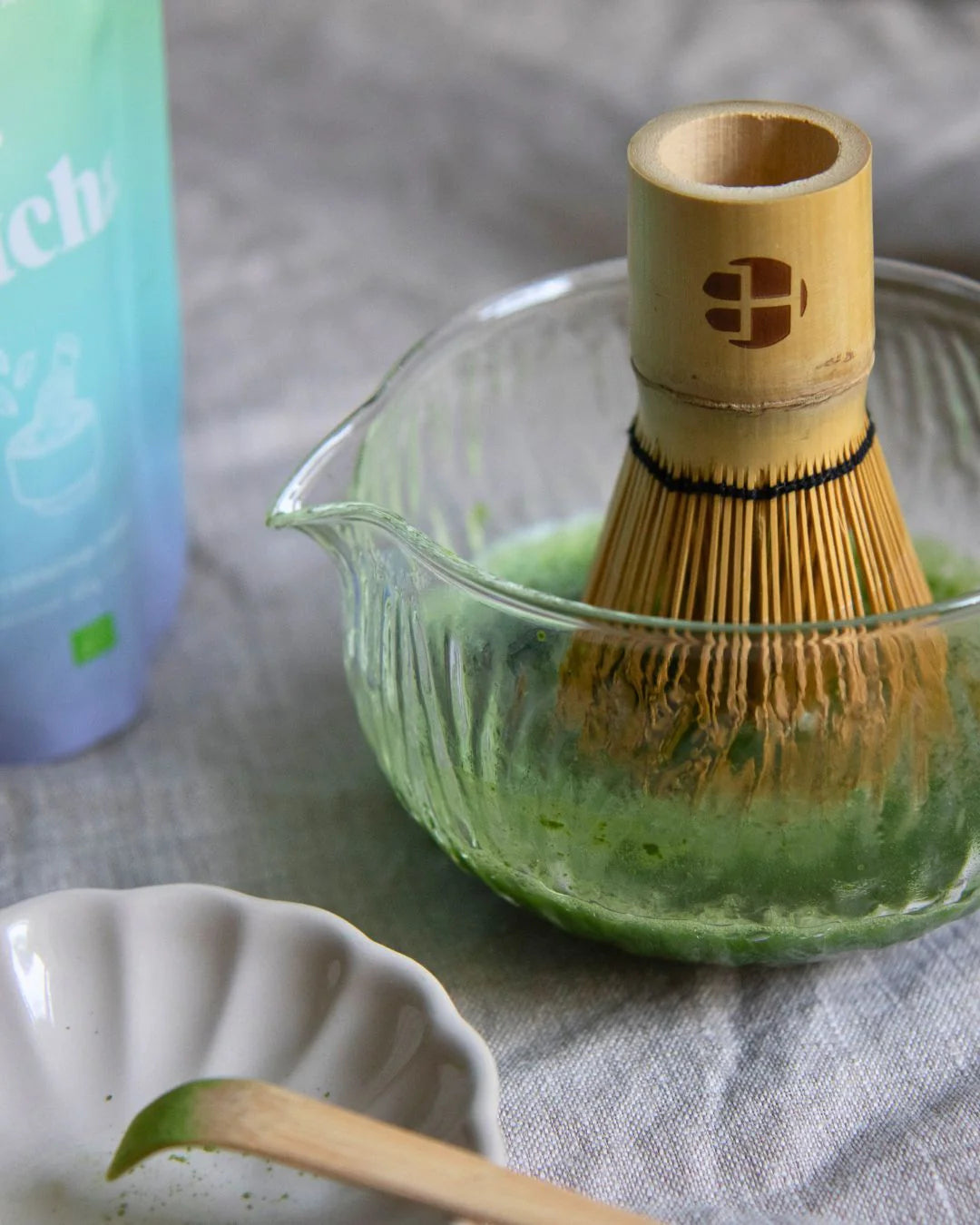 Matcha-kost CHASEN lavet af gylden bambus