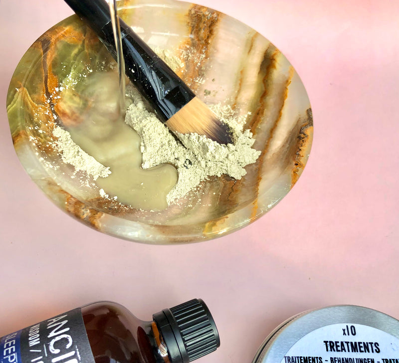 Månesøster Krystaller Grøn Ler Maske Clay Mask Onyx Skål