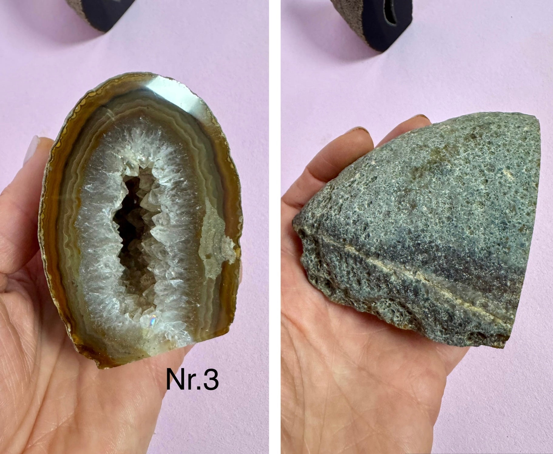 Agat Geode ☽ Selvrespekt, Jordforbindelse, Selvstændighed (Nr. 1-4)