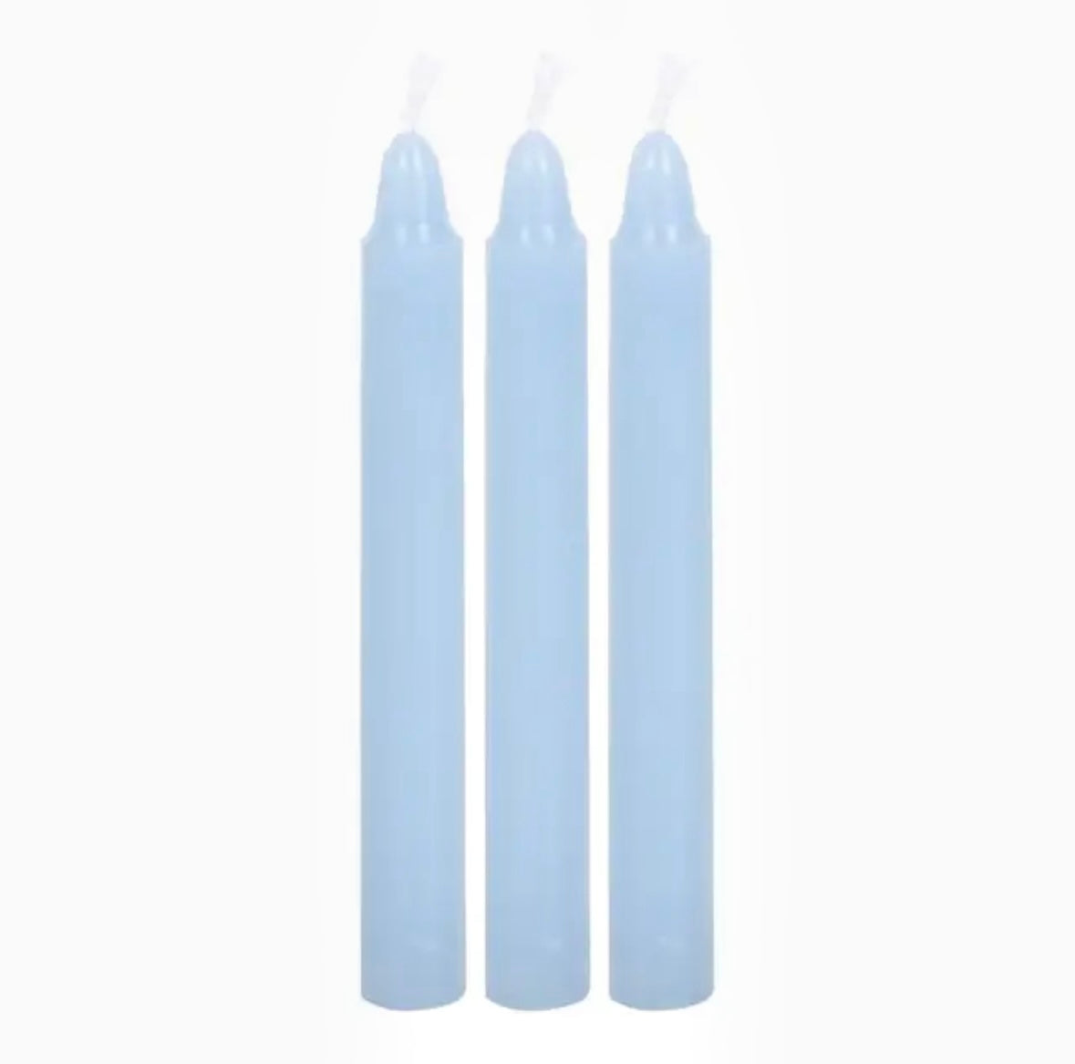 Månesøster Krystaller - Stearinlys - LyseBlå ☾ Harmony SPELL CANDLES ☾ For Harmoni