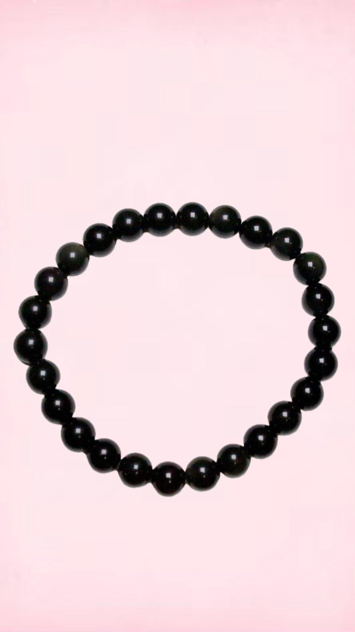 Sort Obsidian - Armbånd Til Mænd - 8 mm. - Beskyttelse mod negativ energi og frigørelse af energiblokeringer