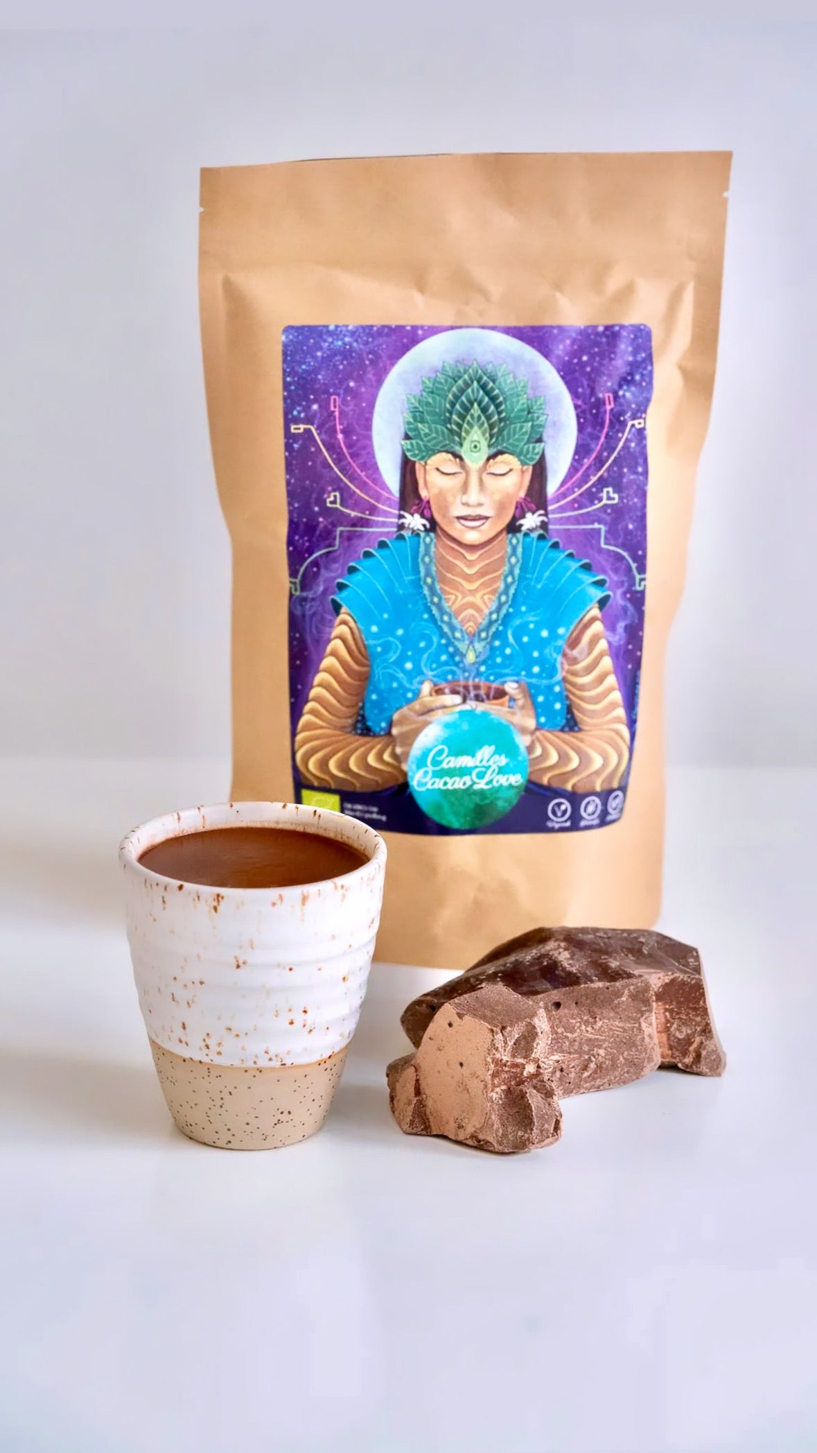 Camilles Cacao Love - 420g ☽ Camilles fantastiske “soul medicine” i form af ren økologisk ceremoniel cacao ☽