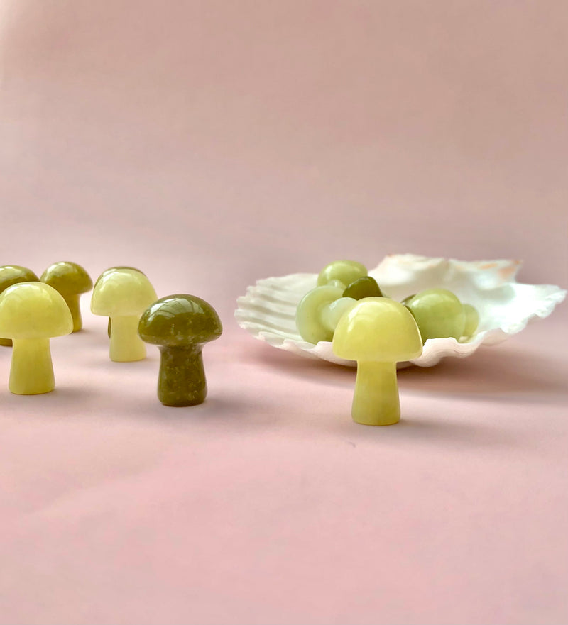 Nefrit Jade svamp ☽ Svamp ☽ 2 cm