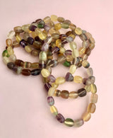 Chunky Regnbue Fluorit Armbånd ☾ Koncentration, Grounding & Balance ☾