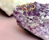 ☾ Ametyst Ring ☽ Justerbar 𓂀 RO, HEALING & SELVKÆRLIGHED ☾