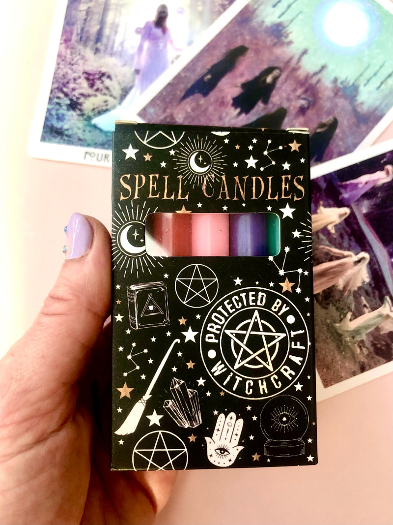 Månesøster Krystaller Protected by Witchcraft SPELL CANDLES