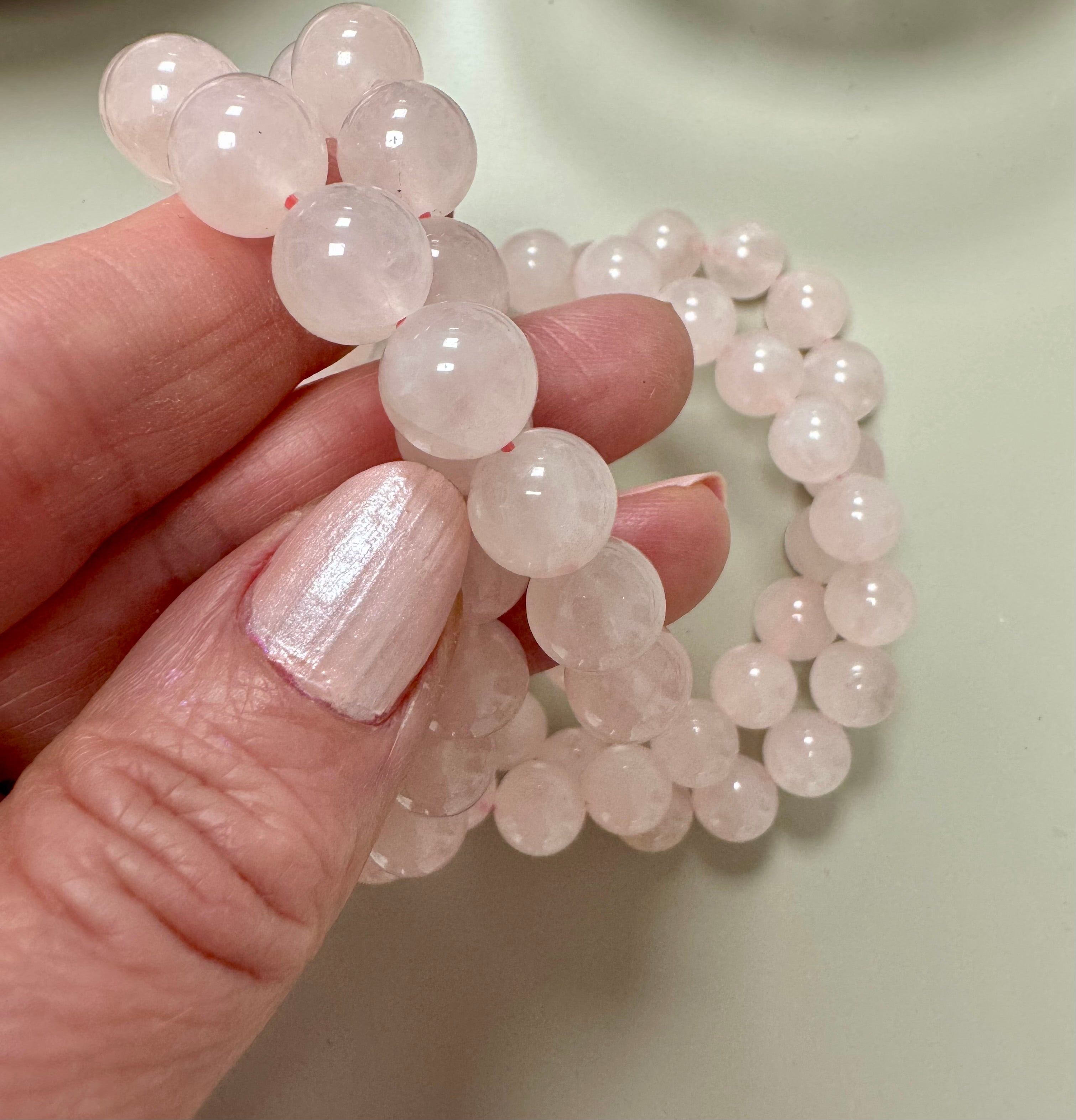 Rosenkvartsarmbånd 10mm