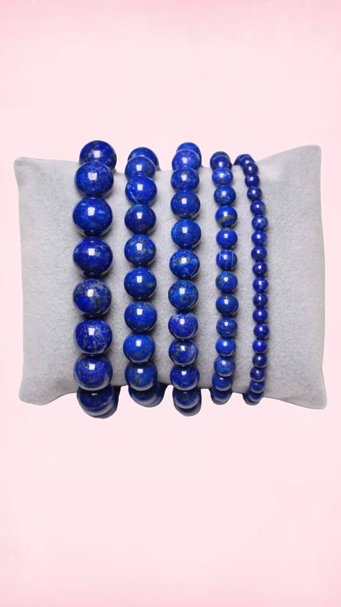 Lapis Lazuli Jaspis (ufarvet) Armbånd ☾ Sandhed, Visdom, Indre Fred & Åndelighed ☾ (4 mm.)