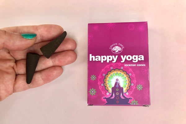 Månesøster Krystaller Green Tree røgelses kegler – Happy Yoga – 10 kegler Røgelse