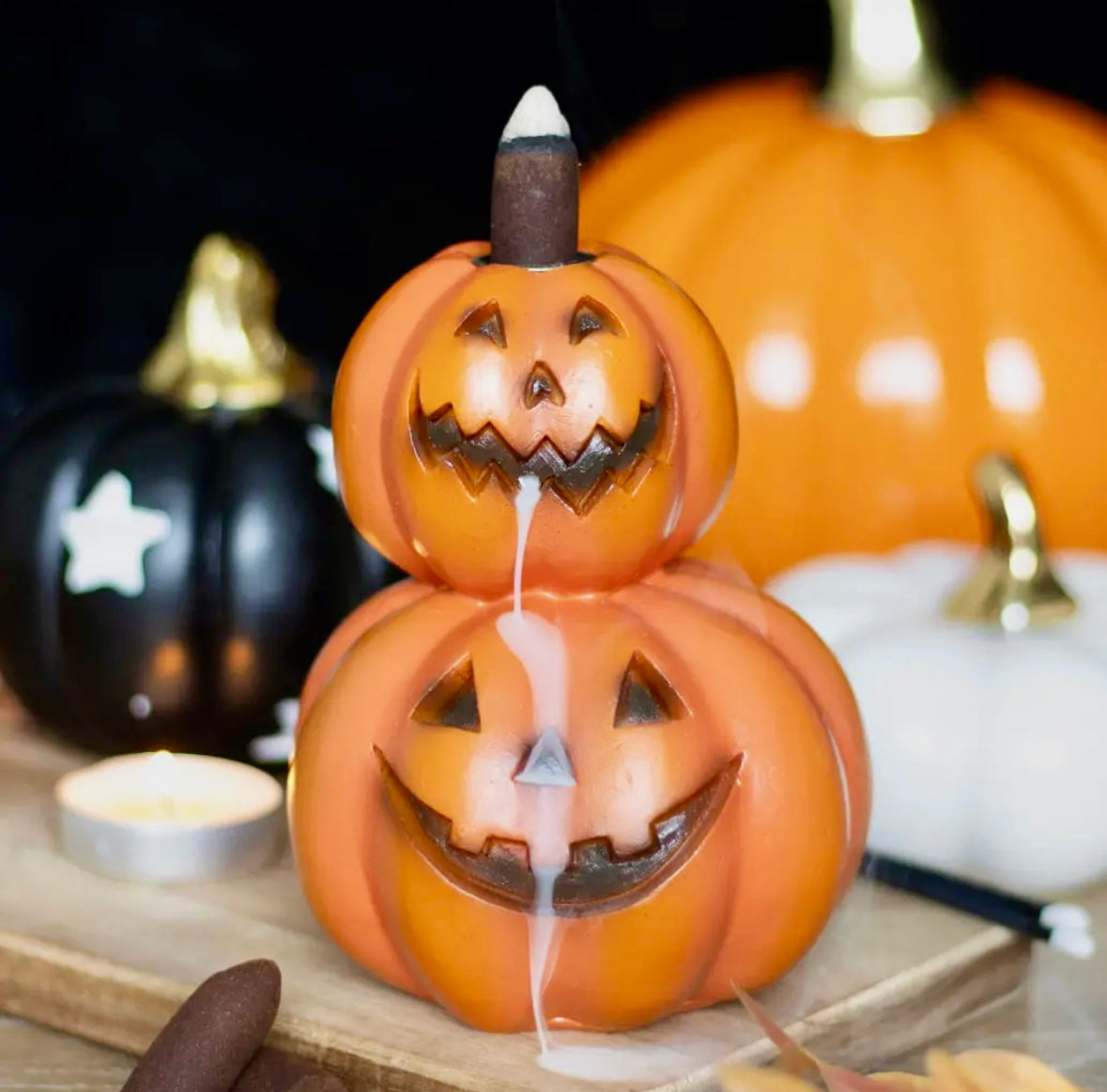 Halloween græskar backflow røgelses brænder