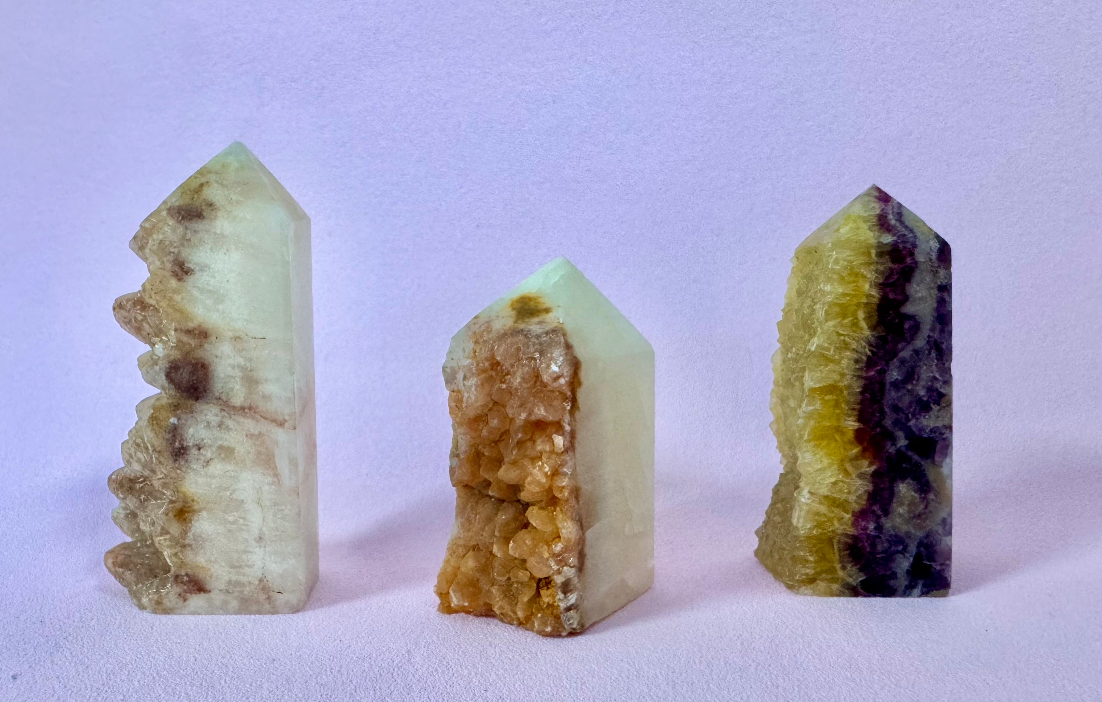 Orange Calcit klynge / Tårn ☽ Nr.1-2