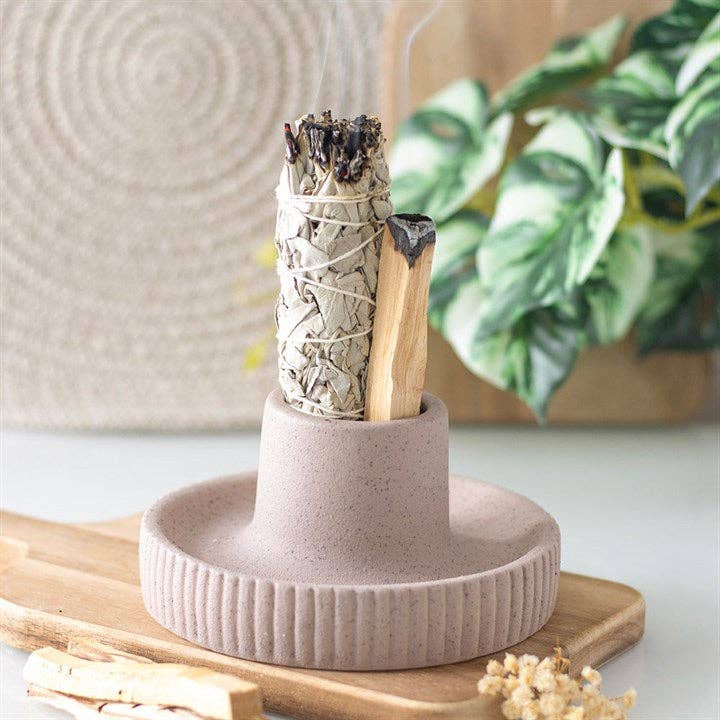 Keramisk Smudge Bowl – Minimalistisk & Varmebestandig – 14 cm - beige