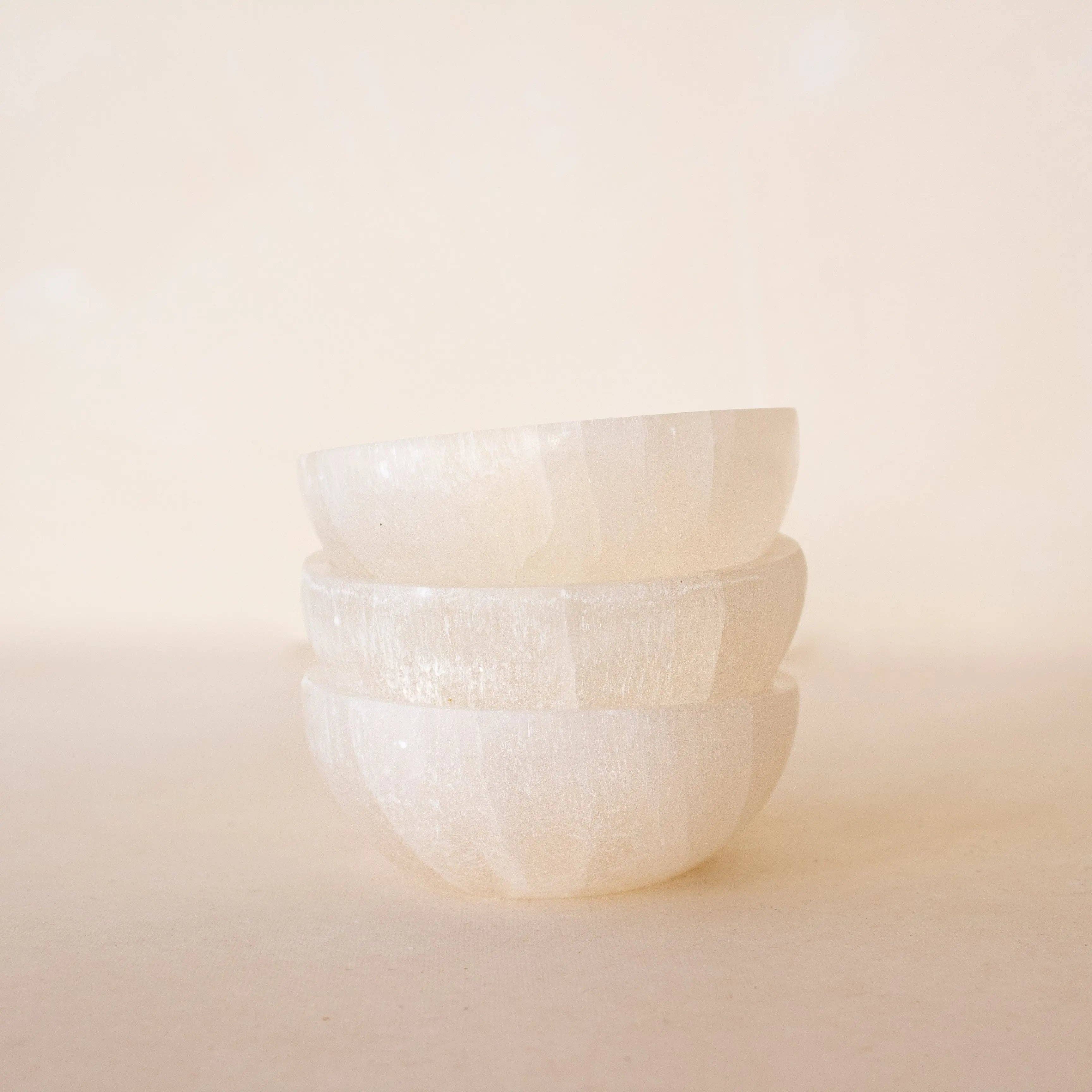 Selenit Skål - 8 cm.