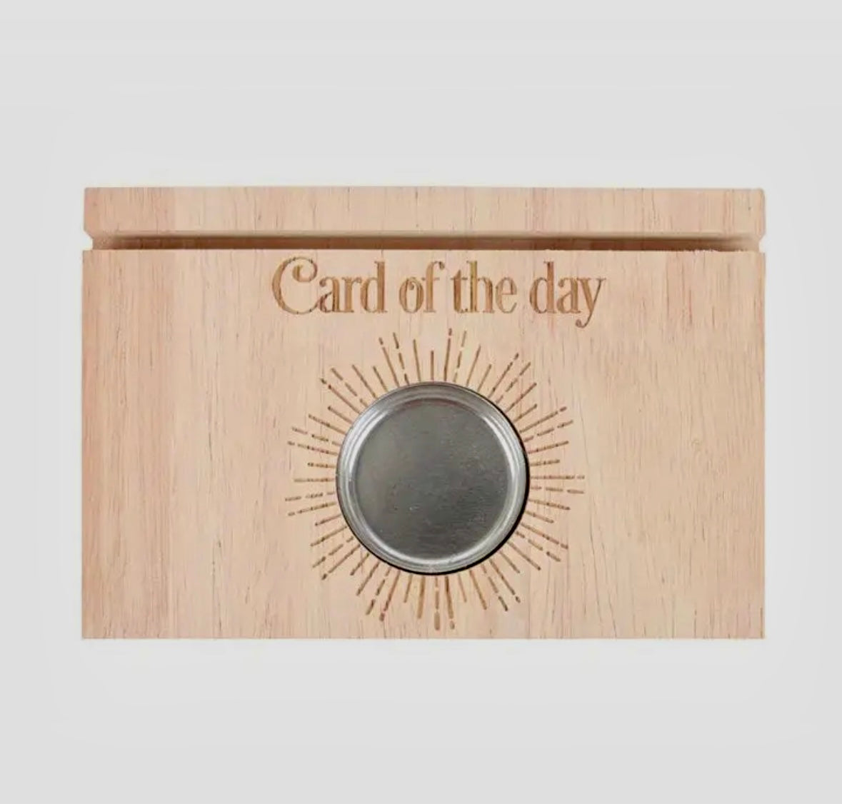 Card of the day - kortholder i træ, med plads til et fyrfadslys