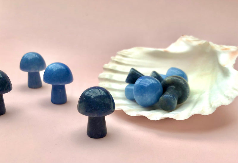 Blå Aventurin svamp ☾ 2 cm