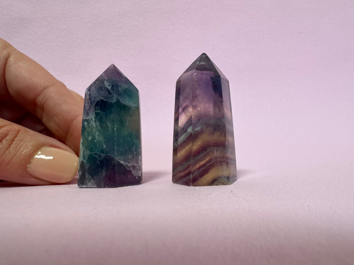 Regnbue Fluorit Tårn ☾ Koncentration, Grounding & Balance ☾